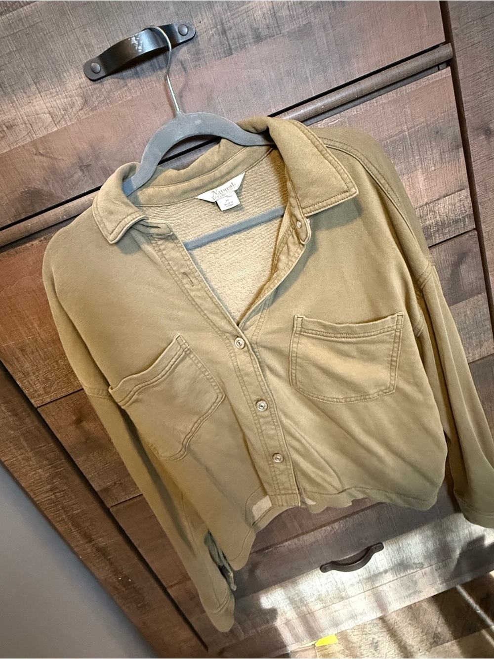 Natural Reflections Olive Green Button-Up Shirt